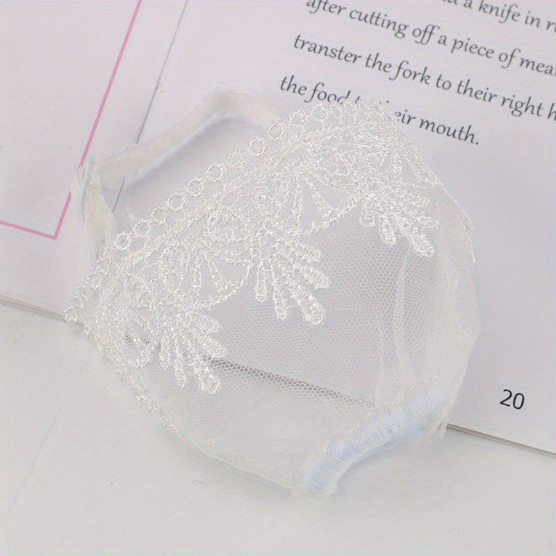 Canvas High Heel Lace Shoe Straps Anti-Slip Detachable Shoe Bands Accessories - Pair