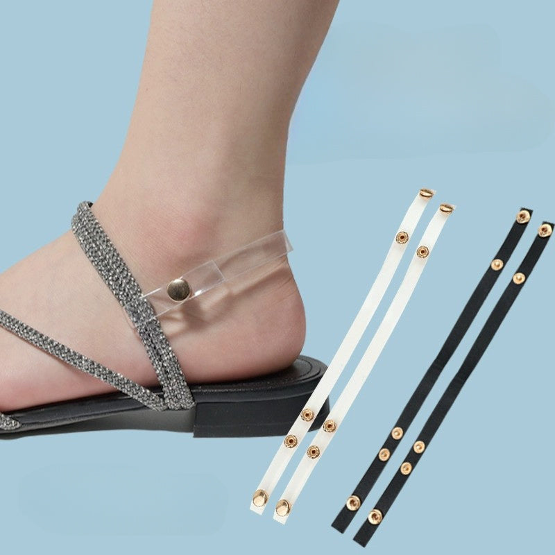 Adjustable Metal Buckle Beach Heel Strap - Anti-Slip Modification Suitable for Loose Slippers, Fixed Buckle to Prevent Heel Detachment And LACES