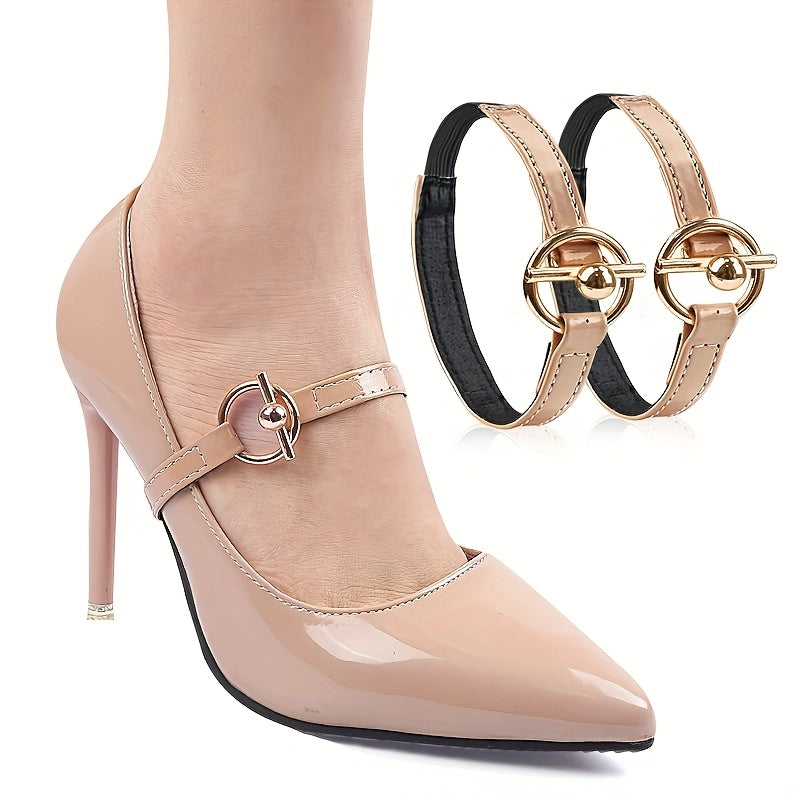 4pcs High heels, anti drop, heel tie, shoelaces, sandals, single shoe, non heel, no installation, elastic, elastic, fixed, snug fit, ankle strap