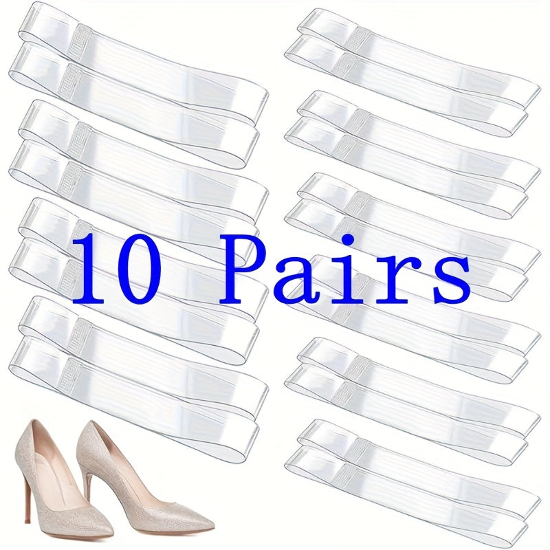 Clear Shoe Laces Invisible 1\u002F5\u002F10 Pairs Clear Silicone No-Slip Shoe Laces | Women's Shoe Accessories for Holding Loose Shoes Dancing High Heels Mule