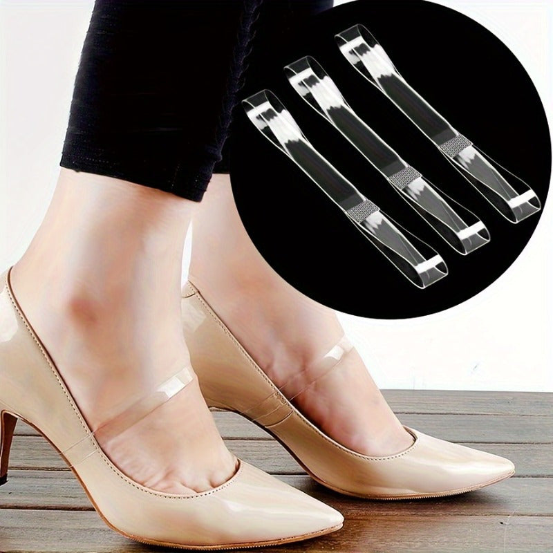 Clear Shoe Laces Invisible 1\u002F5\u002F10 Pairs Clear Silicone No-Slip Shoe Laces | Women's Shoe Accessories for Holding Loose Shoes Dancing High Heels Mule
