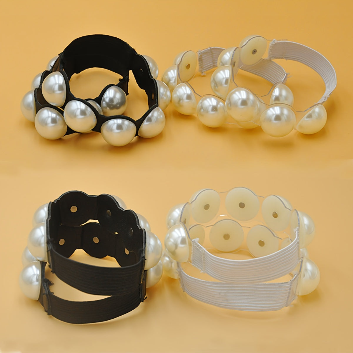 2pcs Adjustable Faux Pearl Adjustable Anti-Loose Shoe Straps For High Heels And Flats