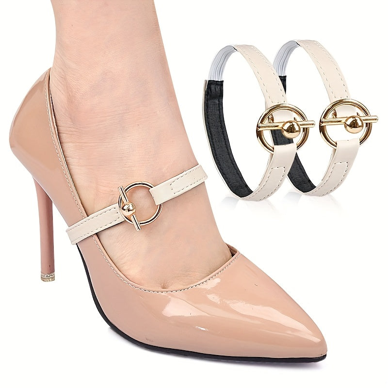 4pcs High heels, anti drop, heel tie, shoelaces, sandals, single shoe, non heel, no installation, elastic, elastic, fixed, snug fit, ankle strap