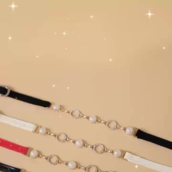 2 Pair Adjustable Shoelaces for High Heels Shoe Belts High Heels Straps Band Detachable Shoe Ankle Straps Shoelaces, Without Battery