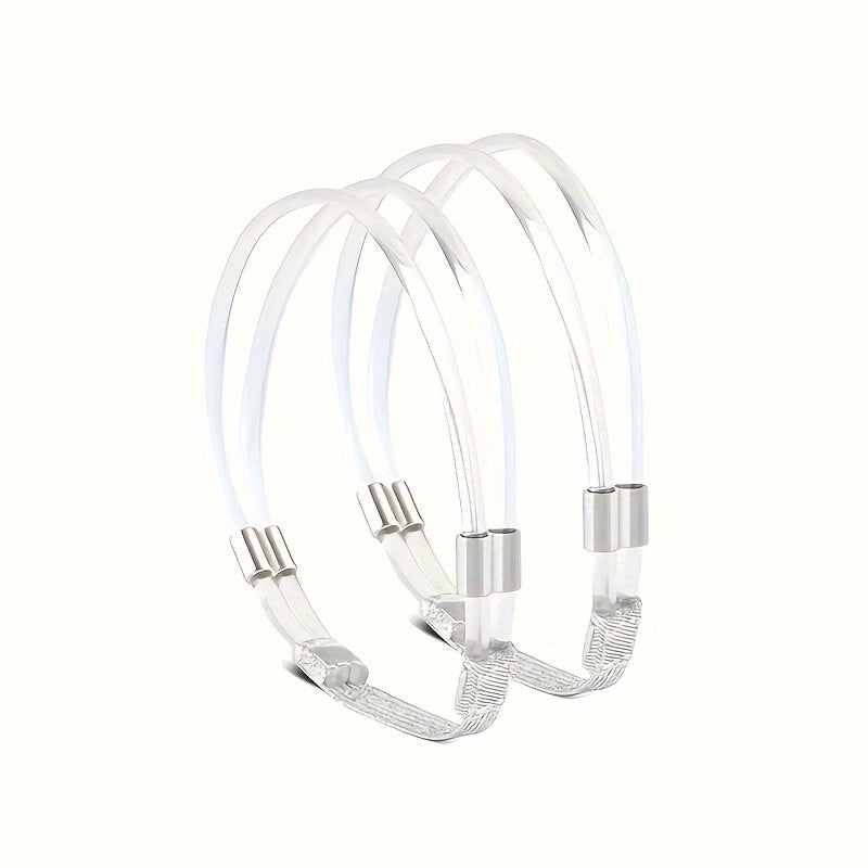 1 Pair of Women's Detachable Clear Plastic High Heel Shoe Straps - Comfortable, Adjustable Ankle Support for Stylish Sandals & Heels, High Heel Sandals