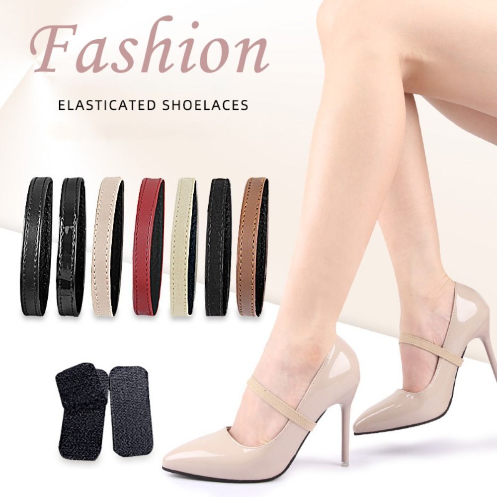 Fashion Convenient Anti-Loose Adjustable Detachable Leather Fixed Shoes Strap for Woman Shoelaces for High Heels