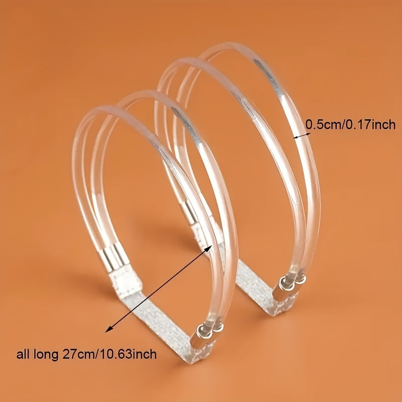 1 Pair of Women's Detachable Clear Plastic High Heel Shoe Straps - Comfortable, Adjustable Ankle Support for Stylish Sandals & Heels, High Heel Sandals