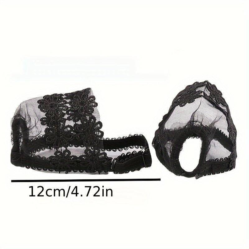 Canvas High Heel Lace Shoe Straps Anti-Slip Detachable Shoe Bands Accessories - Pair