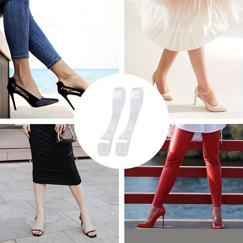 Clear Shoe Laces Invisible 1\u002F5\u002F10 Pairs Clear Silicone No-Slip Shoe Laces | Women's Shoe Accessories for Holding Loose Shoes Dancing High Heels Mule