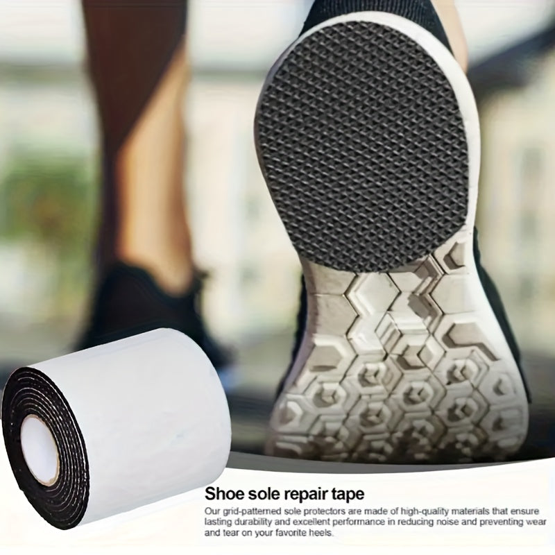 Self-Adhesive Shoe Sole Repair Tape - Anti-Slip, Noise, Durable Protector for High Heels & Sports Shoes, Textured Grip Patch with Easy Application, Shoe Accessories