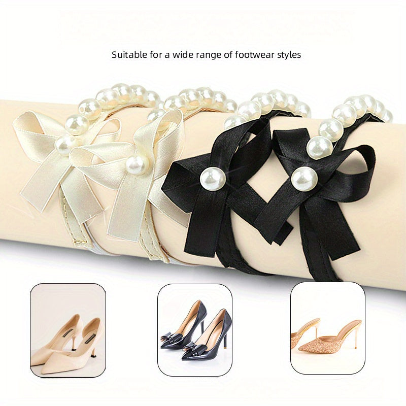 In Summer, The Women'S Hollow Thin Heel Shoes Are Imitated Pearl Tie Shoes with No Installation And Fixed Anti-Fall Single Shoe Straps That Do Not Tire The Feet