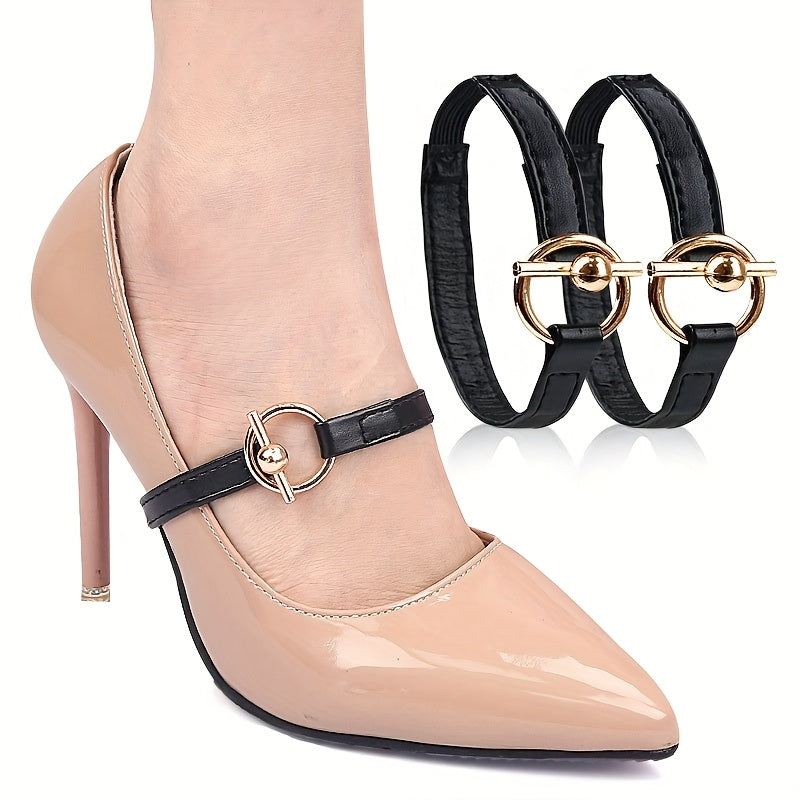 4pcs High heels, anti drop, heel tie, shoelaces, sandals, single shoe, non heel, no installation, elastic, elastic, fixed, snug fit, ankle strap