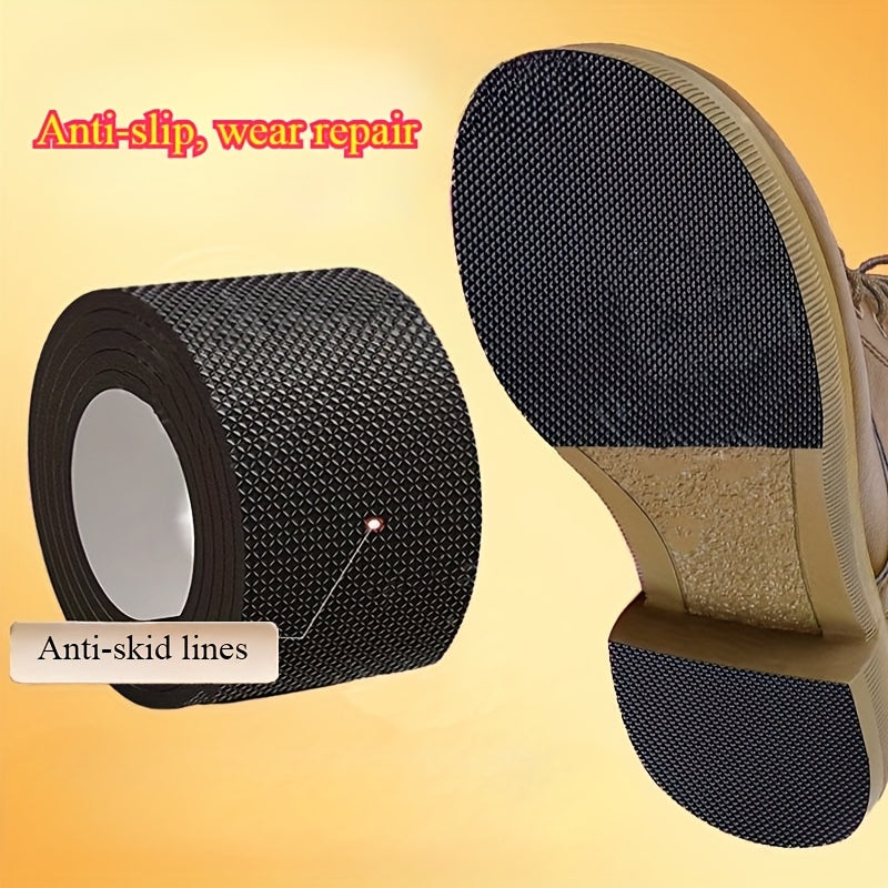 Anti-Slip Shoe Tape Durable Anti-Slip Shoe Sole Repair Tape - 1 Roll, EVA Material, Noise-Reducing, Ideal for High Heels & Sports Shoes, Odorless