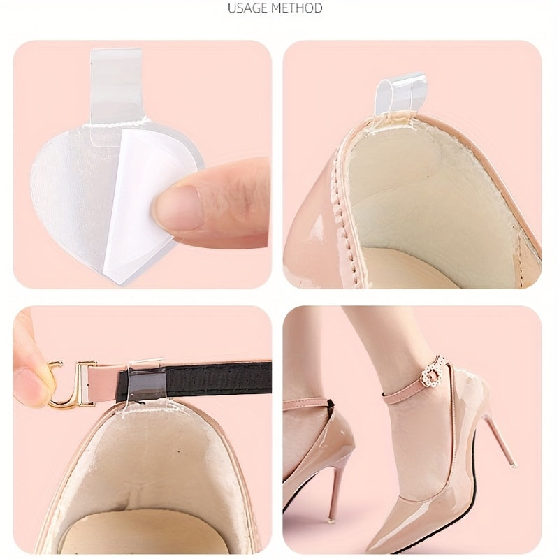 4pcs Elegant Faux Pearl Buckle Shoelaces for High Heels - Adjustable Elastic Straps, Secure Ankle Wrap, Prevents Slipping, Available in Matte Black, Mirror Black, Suede Black, and More