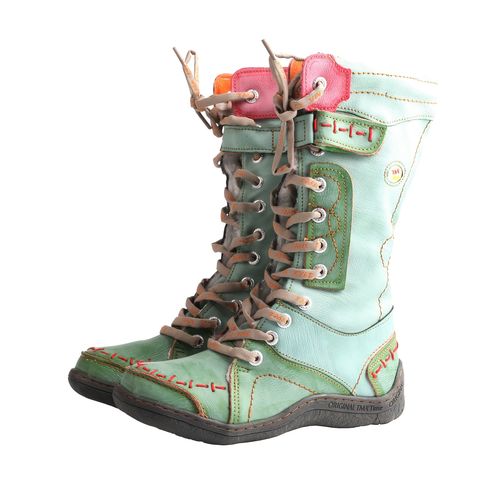 TMA EYES New Women'S Fashionable Side Zip Booties With Laces - Unique And Stylish