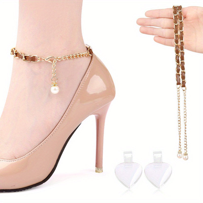 1 Pair Universal Chain Strap for Shoes, High Heel Straps without Security, Drop-Heeled Shoe Laces