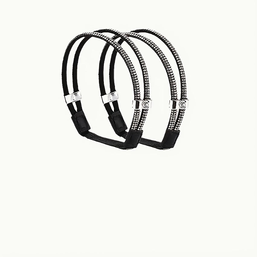 2pcs of Sparkly High Heel Shoe Laces to Prevent Heels from Falling Off, Shoe Laces for Installation, Women'S Single Shoes And Sandals Without Tying Fixed Straps, Anti-Slip Heel Clips, Adjustable Non-Slip Heel Clips\u002FShoe Accessories, Without Battery