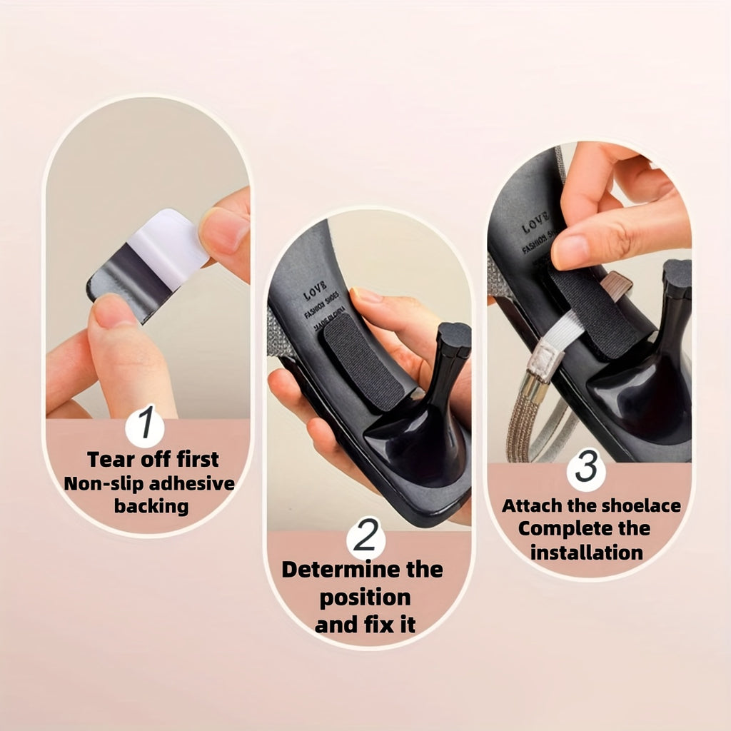 1 Pair Anti-Slip Shoe Strap with Free Installation, Rhinestone Heel Protector for High Heels and Single Shoes