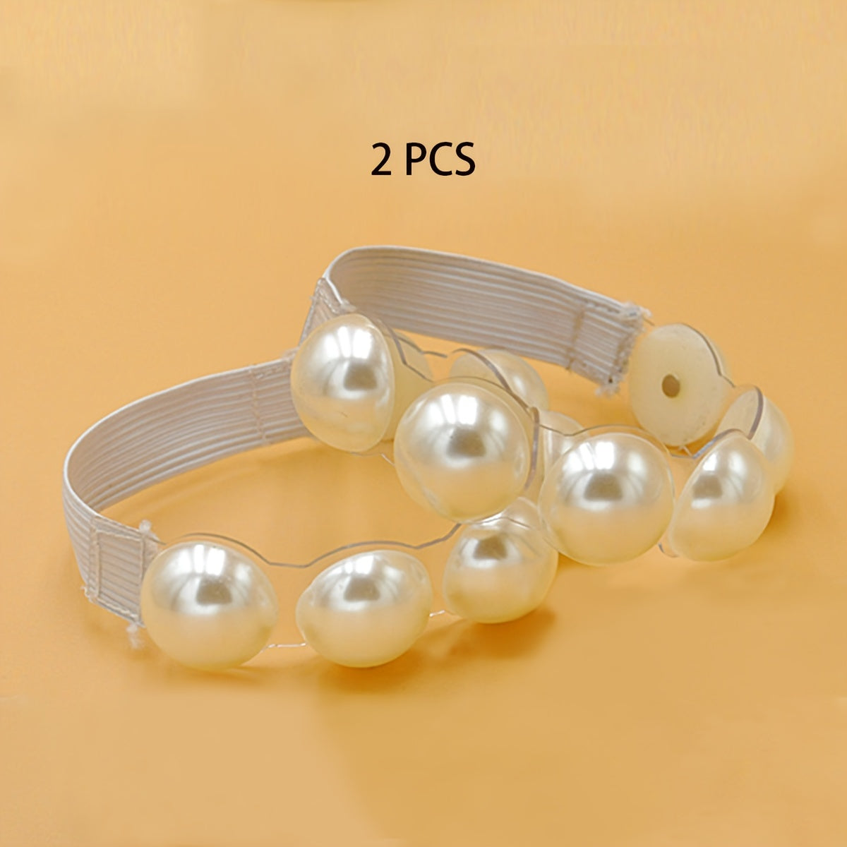 2pcs Adjustable Faux Pearl Adjustable Anti-Loose Shoe Straps For High Heels And Flats