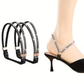 2pcs of Sparkly High Heel Shoe Laces to Prevent Heels from Falling Off, Shoe Laces for Installation, Women'S Single Shoes And Sandals Without Tying Fixed Straps, Anti-Slip Heel Clips, Adjustable Non-Slip Heel Clips\u002FShoe Accessories, Without Battery