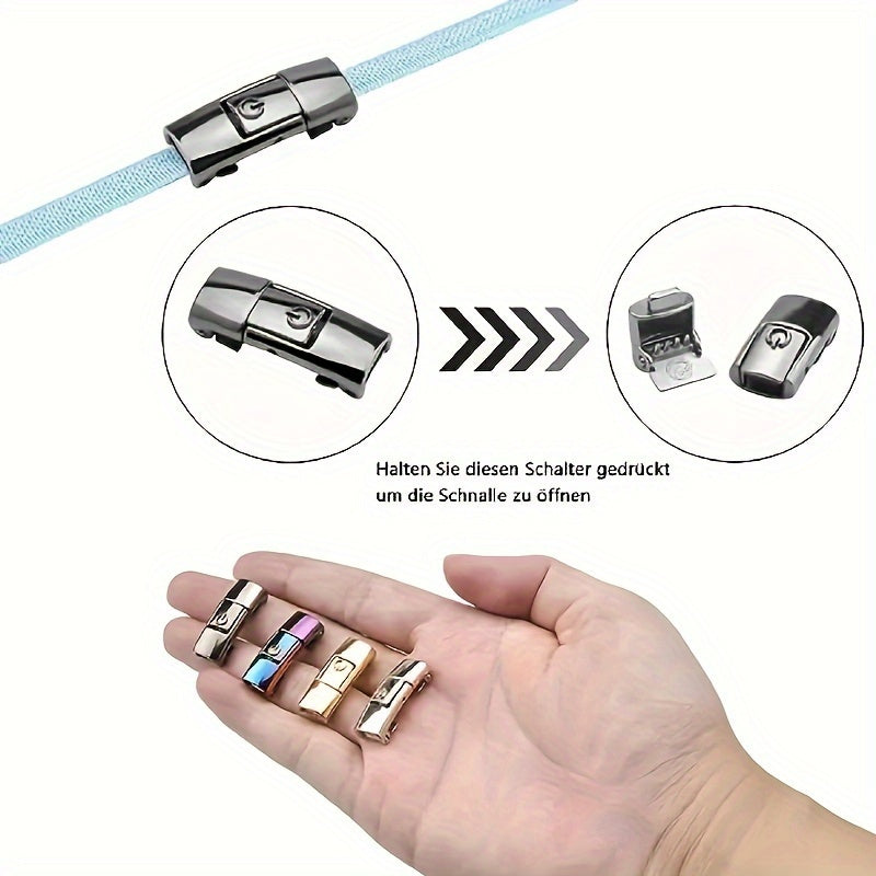 4\u002F6 Pairs No-Tie Shoelace Clips - Suitable for Sneakers, Running Shoes & Hiking Boots, Easy Adjustment to Solve Loose Lace Problem, Practical Shoe Buckles, Mother's Day Gift, Valentine's Day Present