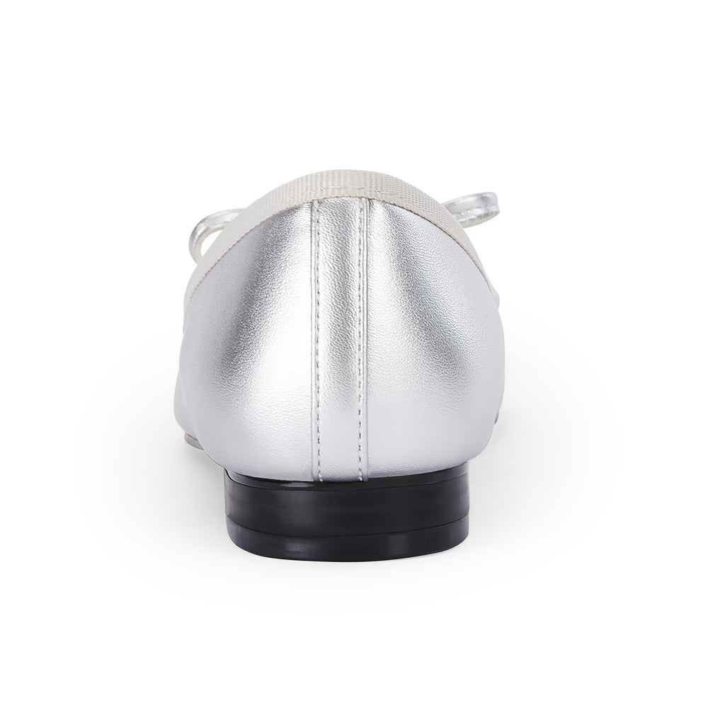 Womens Fashion Cap Toe Ballet Flats Bow Pointed Toe Slip On Office Work Comfort Dress Party Flat Shoes