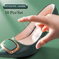 10pcs Transparent Silicone Shoe Straps for High Heels - Anti-Slip Elastic Heel Grips for Women'S Pumps, Sandals & Party Shoes, Comfortable No-Slip Accessories, Secure Fit for Stability & Comfort, Invisible Gel Straps, Shoe Accessories