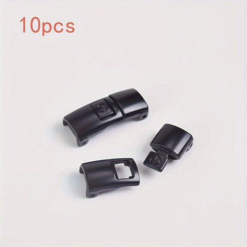 Stylish Metal Buckles 10pcs Stylish Metal Quick-Release No-Tie Shoelace Buckles | Easy Press-On Buckle Locks with Adjustable Fit for Comfortable Wear - Hassle-Free Shoelace Clips for Women and Men