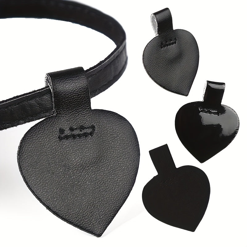 A Pair of Matte Black Anti-Slip Single Shoes with Adjustable Straps, No-Sew Wraparound for Closed-Toe Footwear, Including 2 Straps and 2 Pads for Comfortable Wear.