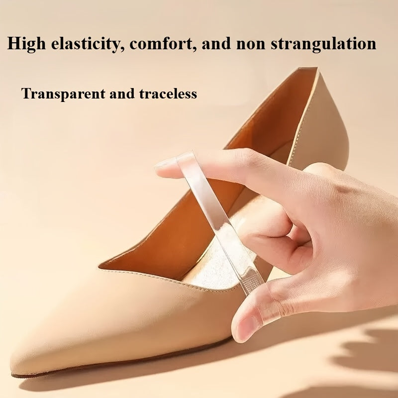 1 pair\u002F3 pairs\u002F6 pairs, Transparent Invisible Shoelaces for Women'S High Heels, Anti-Slip Silicone Fastening Straps, No-Trace Secure Hold, Suitable for Single Shoes\u002FClogs\u002FMary Jane Flats, Comfortable Invisible Shoe Laces