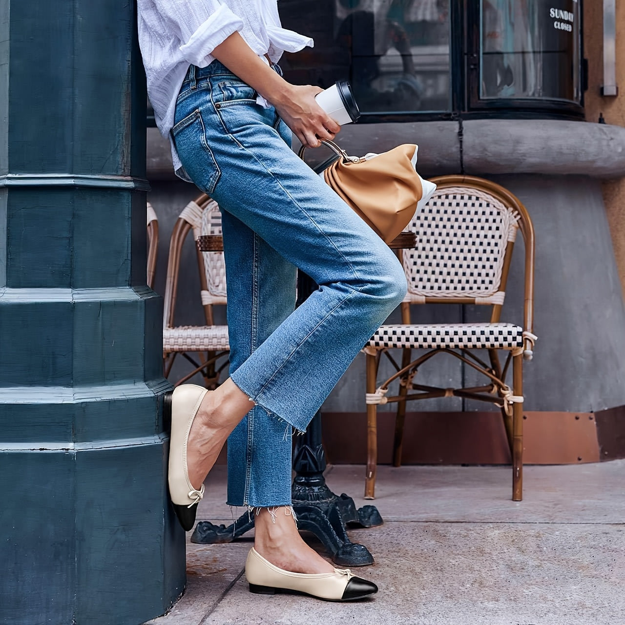 Womens Fashion Cap Toe Ballet Flats Bow Pointed Toe Slip On Office Work Comfort Dress Party Flat Shoes