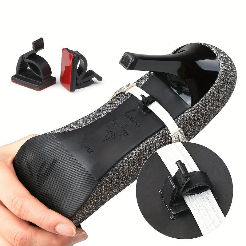 2Pcs Rhinestone Elastic Band Shoe Strap Crystal Shoelace For High Heel Strap Women Shoes Sneakers Strings Anti-Loose Straps