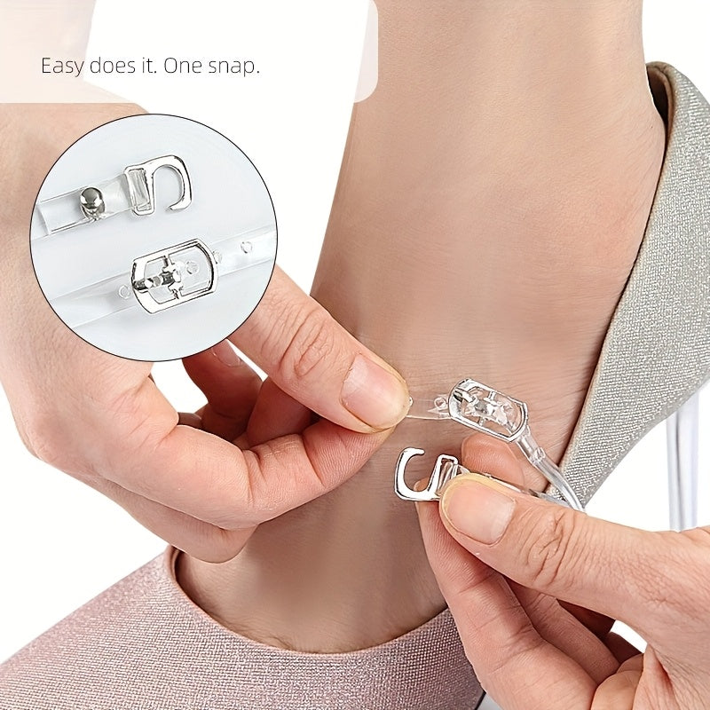 2pcs Clear Silicone Ankle Straps for High Heels - Soft, Versatile, and Multifunctional, Prevent Shoes from Slipping, Tie Shoelaces, Wrap Around Ankle, Hand Washable, No Battery Needed, Casual Style, Ankle Support|Transparent Strap|Silicone Material