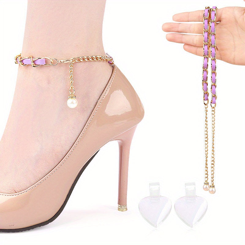 1 Pair Universal Chain Strap for Shoes, High Heel Straps without Security, Drop-Heeled Shoe Laces